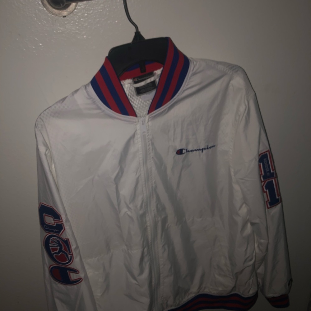 White champion windbreaker